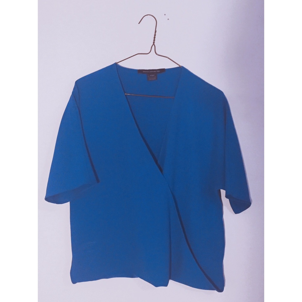 French Connection Wrap Around Royal Blue Top